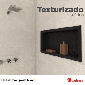 CAIXA C/ NICHO MULTI 60X30 PRETO TEXT TRIAN 99949