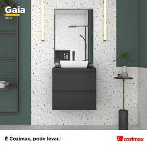 TOUCADOR ACO GAIA 60 PRETO MONT 101211