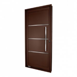 PORTA IDEAL SOCIAL CORTEN C/FRISO 105X215 ACO R120 ESQP995653