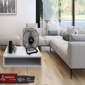 VENTILADOR OSCILANTE MESA 50 CM BI-VOLT  PREMIUM PRETO