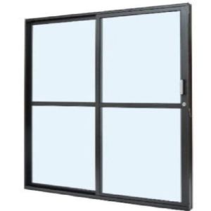 PORTA PCL 2FLISOCRISTAL160X210 R7.9ALU PRETO P1020733DIR