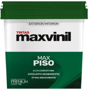 TINTA P/ PISO MAX PISO CINZA 18L BALDE MAXVINIL