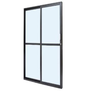 PORTA  PCL 2F LISO CRISTAL160X210 ALUM PRETO ESQ R7.9P1020734