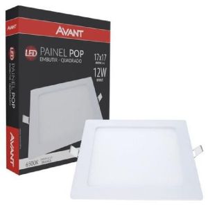 PAINEL LED POP EMBUTIR QUADRADO 17-BR6500K-12W-BIV-720